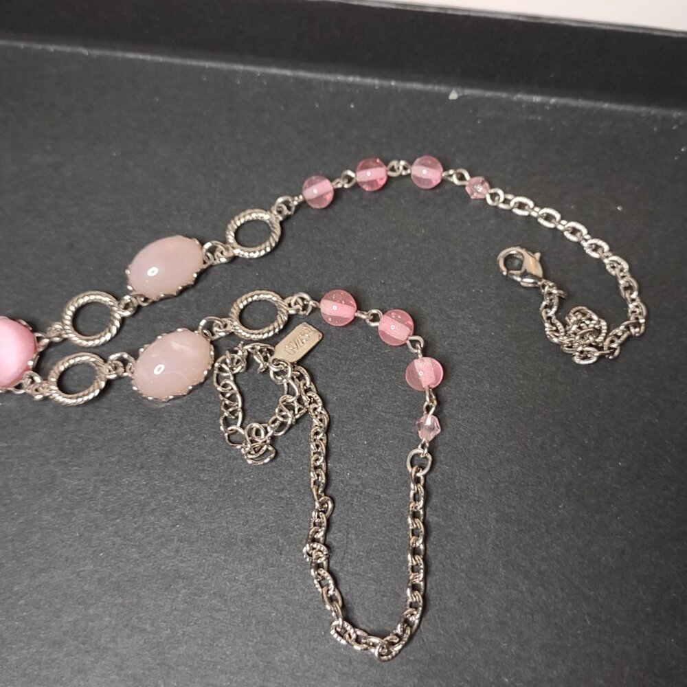1928 Pink and Silver Necklace - Picture 10 of 10